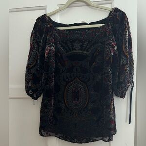 CRUSHED VELVET TOP BREASTFEEDING FRIENDLY